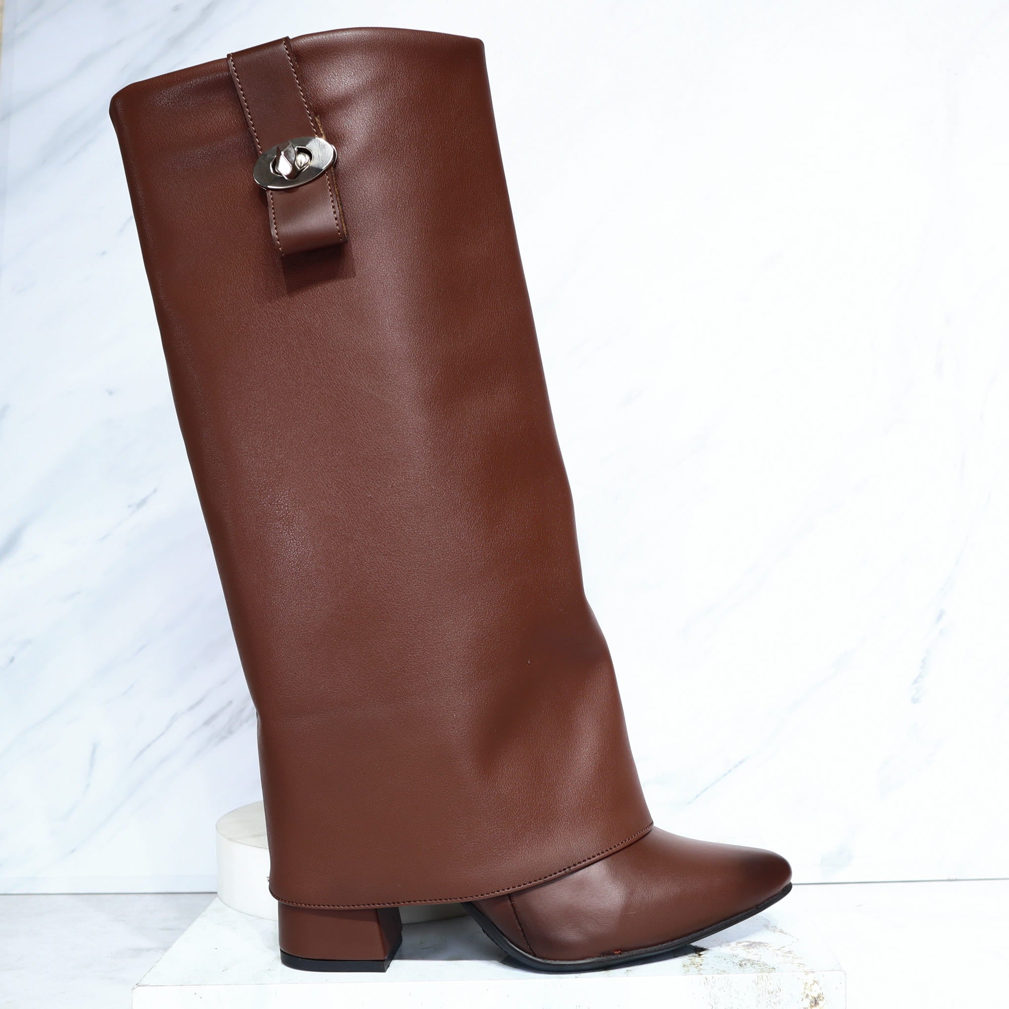 Bota tacon 5 1/2 cafe ocaña para mujer S8018-Z347