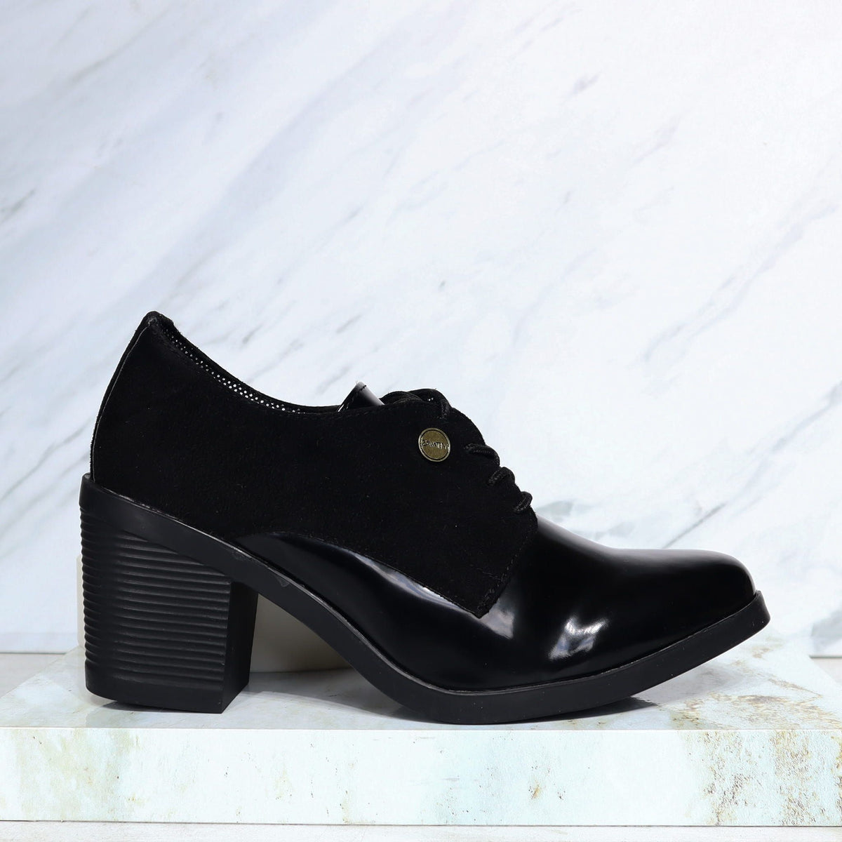 Bolichero negro charol para mujer GMARTINA-Z223