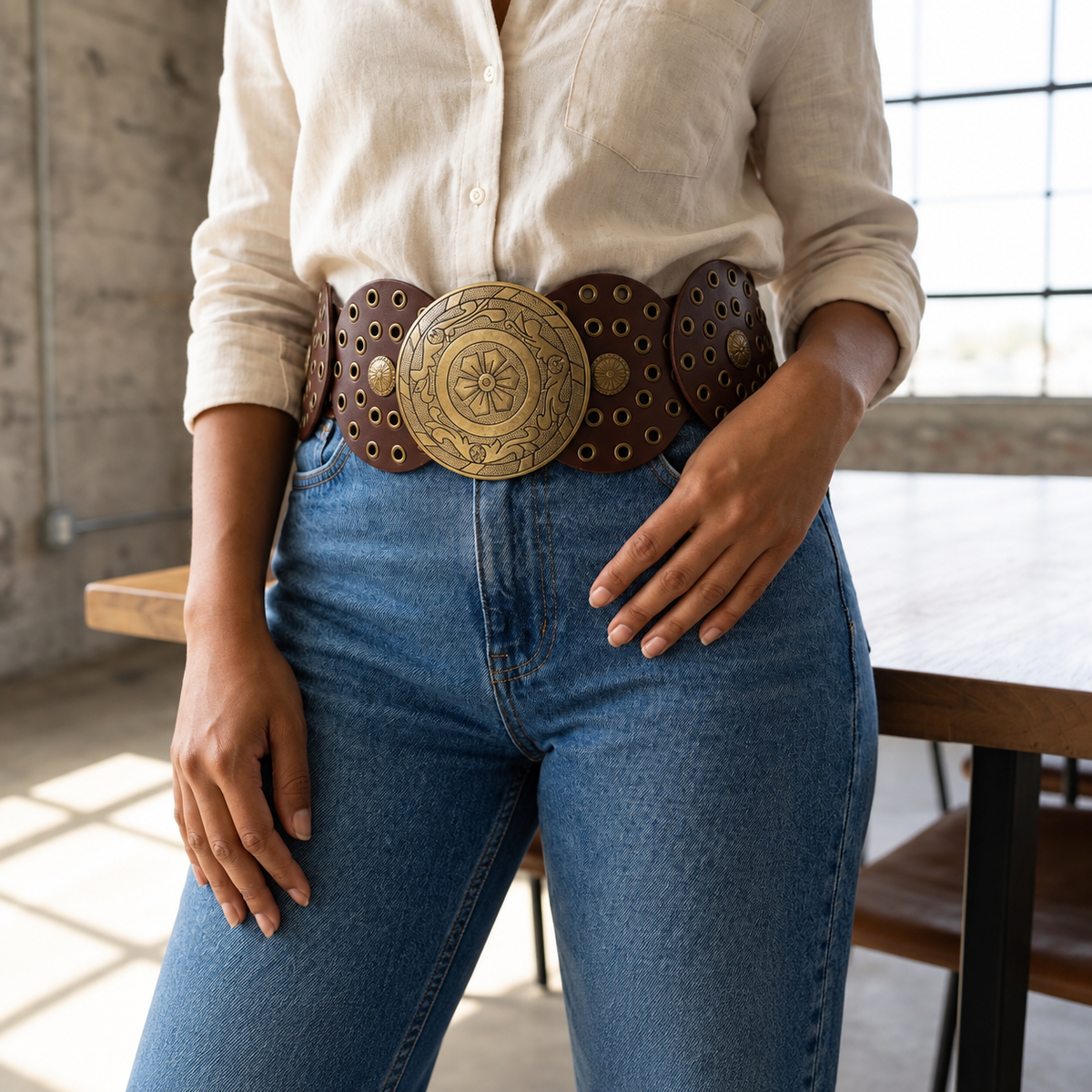 Correa para mujer BELT104 CAFE