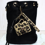 Llavero animal print x kaki para mujer LLA-BOLSITO3