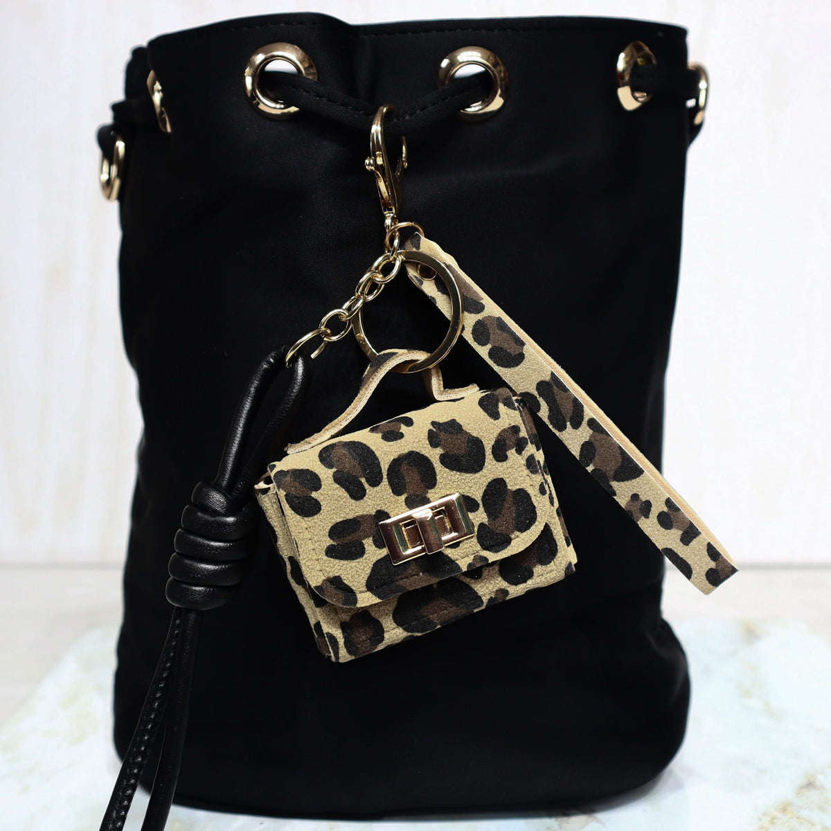 Llavero animal print x kaki para mujer LLA-BOLSITO3
