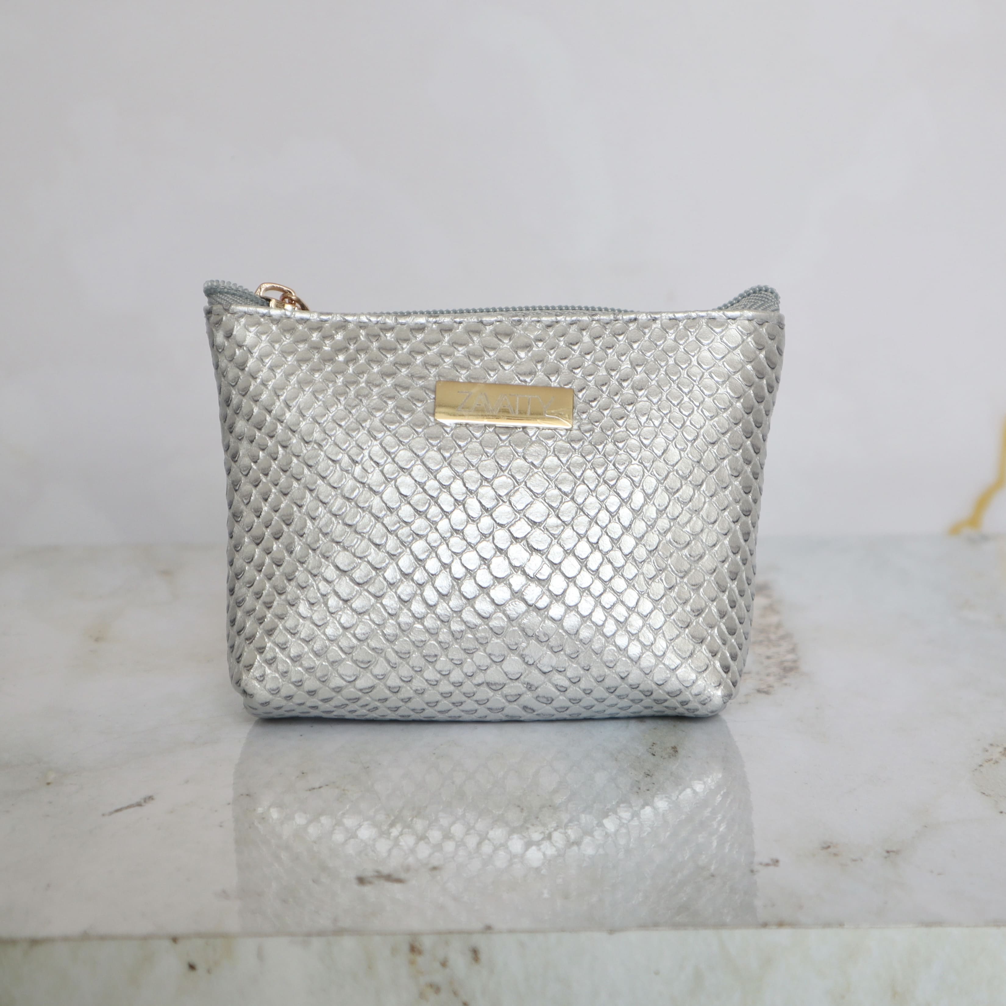 Monedero plata cuero para mujer MO-M19C