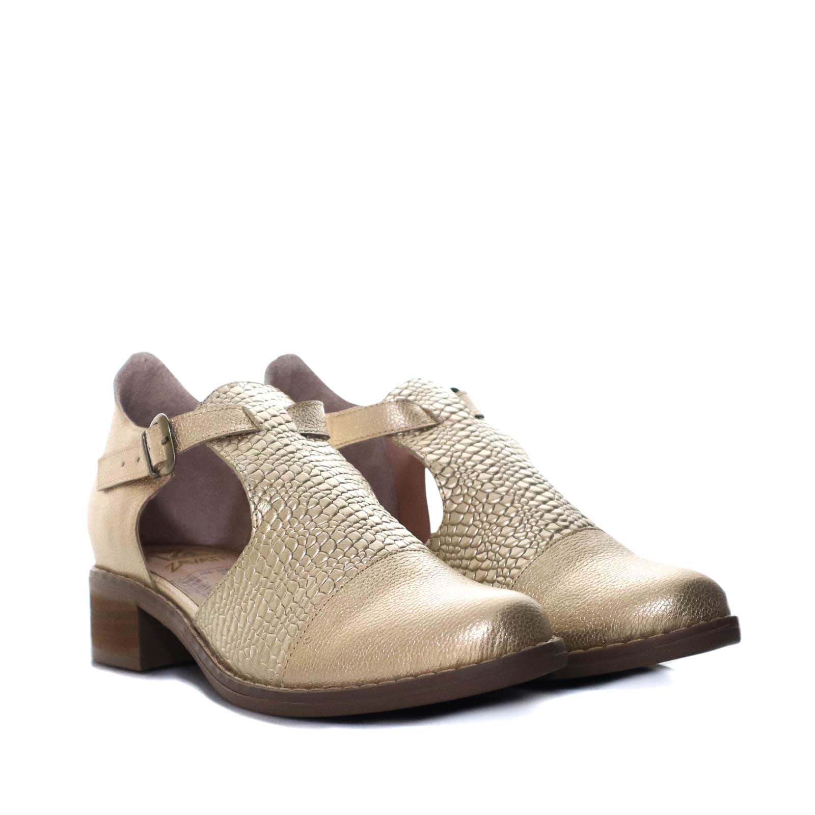 Mafalda oro cuero para mujer H-CHLOE