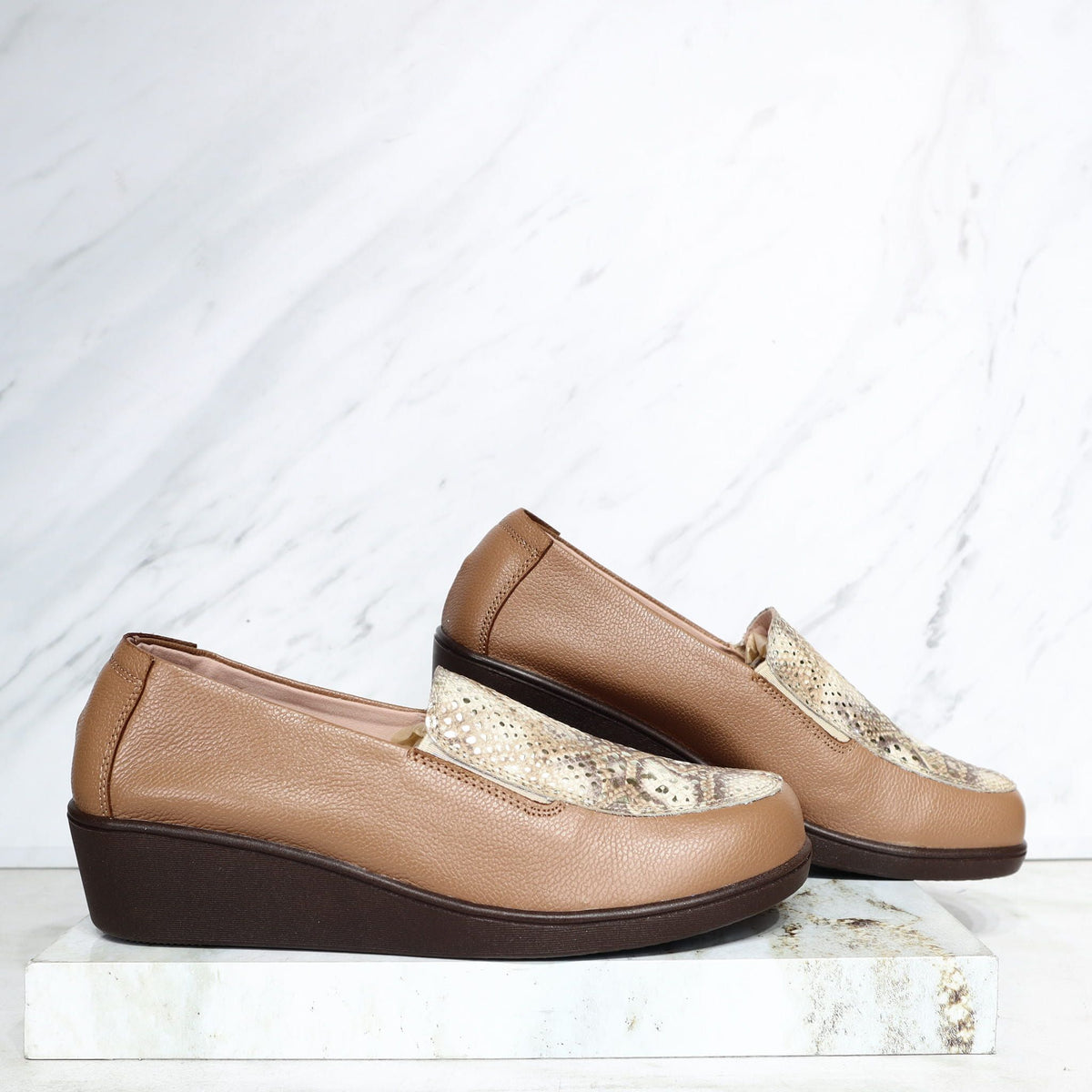 Romulo cerrado miel x folia cuero para mujer H-JANA