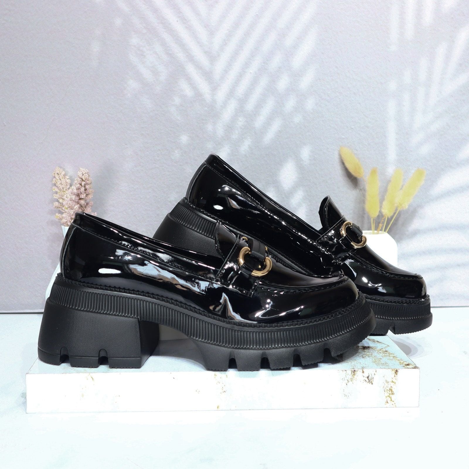 Mocasin negro para mujer 002-Z227