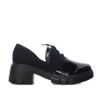 Bolichero negro charol para mujer 1221-z227