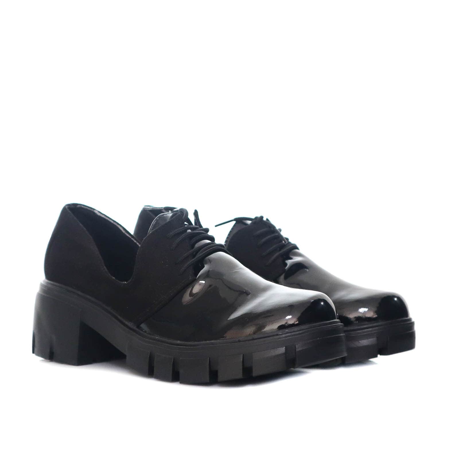 Bolichero negro charol para mujer 1221-z227