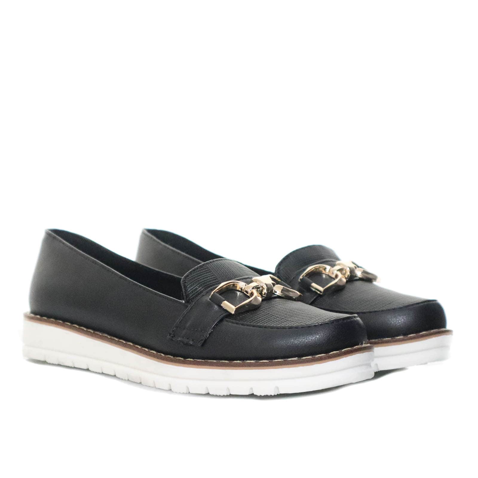 Mocasin negro para mujer 332-Z360