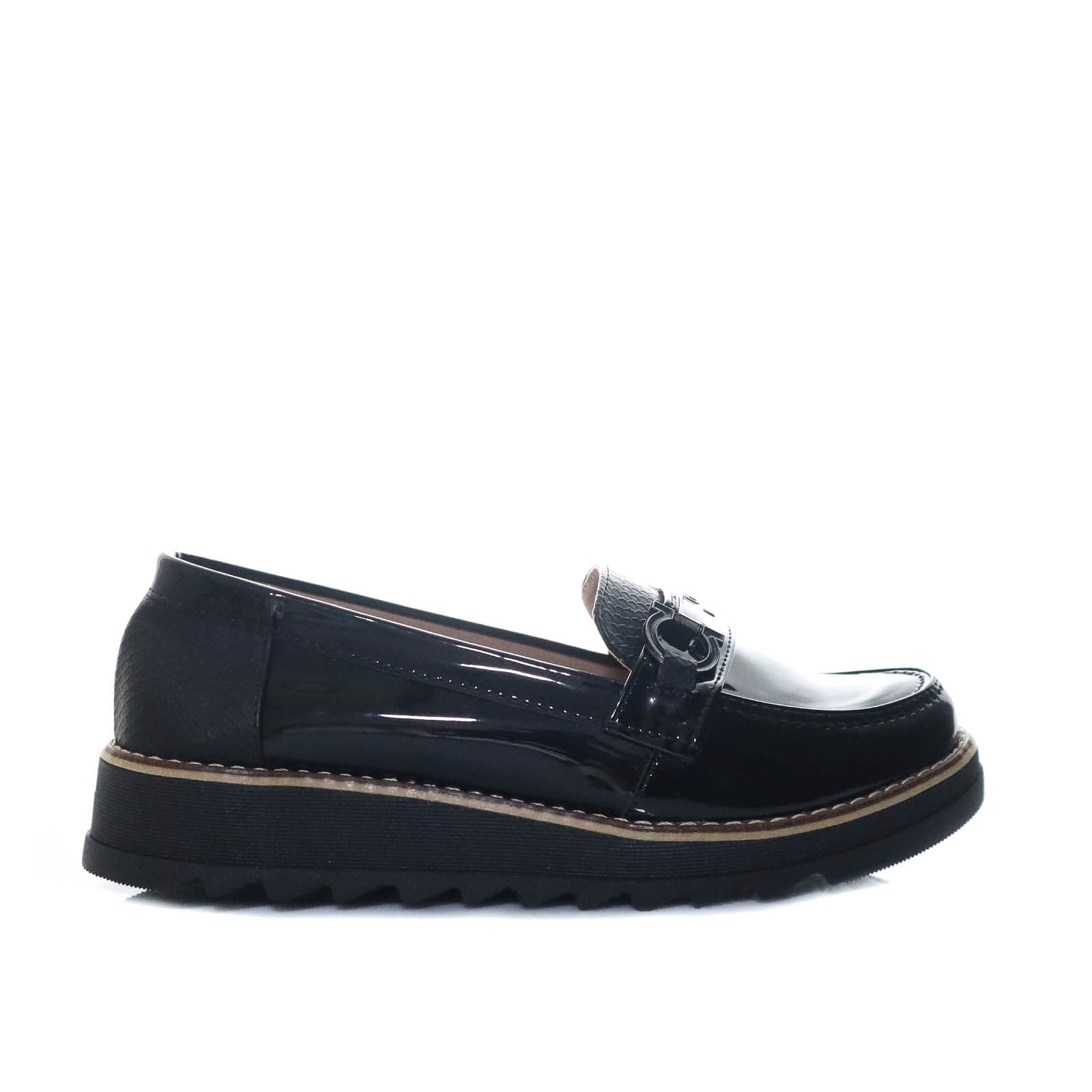 Mocasin negro para mujer 461-Z284