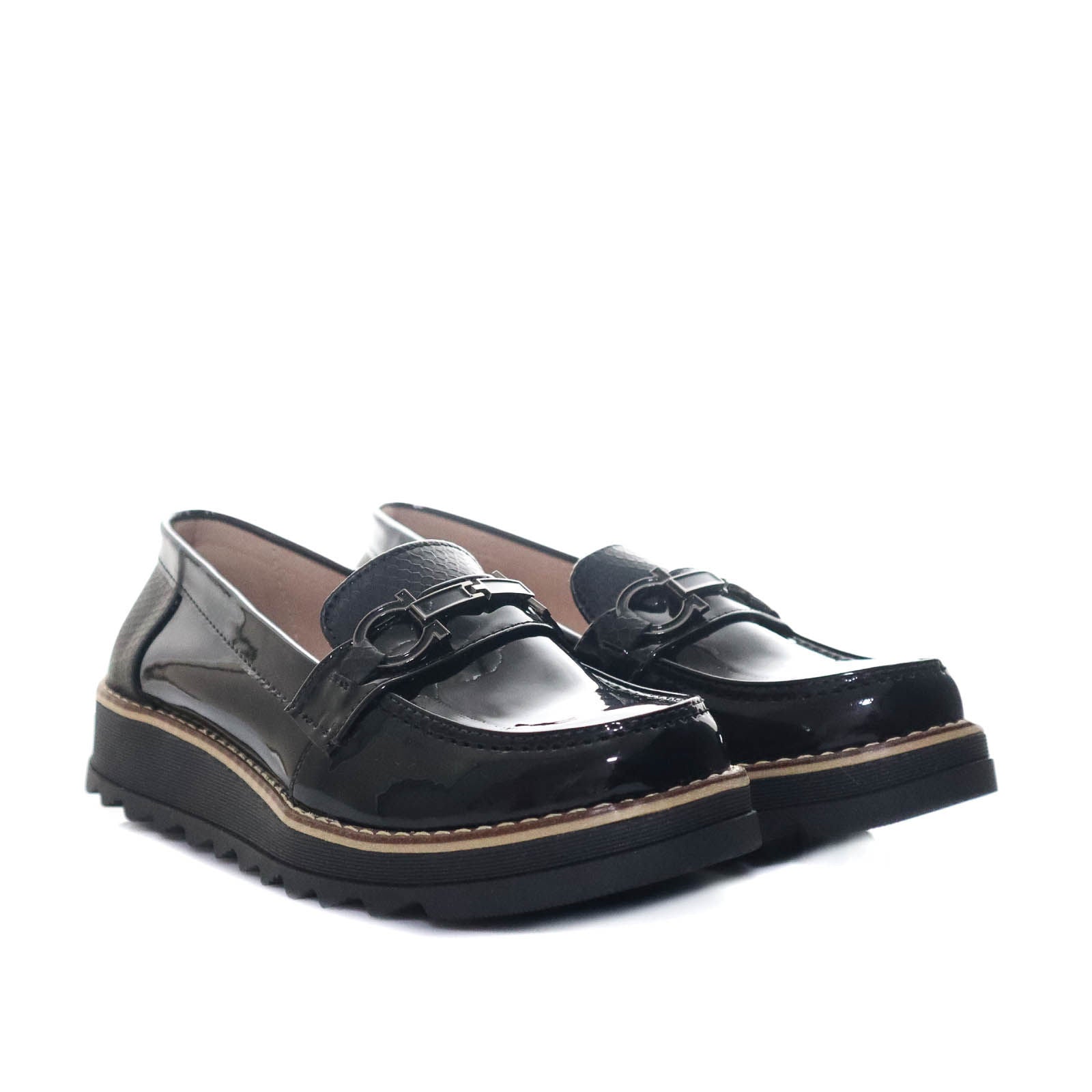 Mocasin negro para mujer 461-Z284