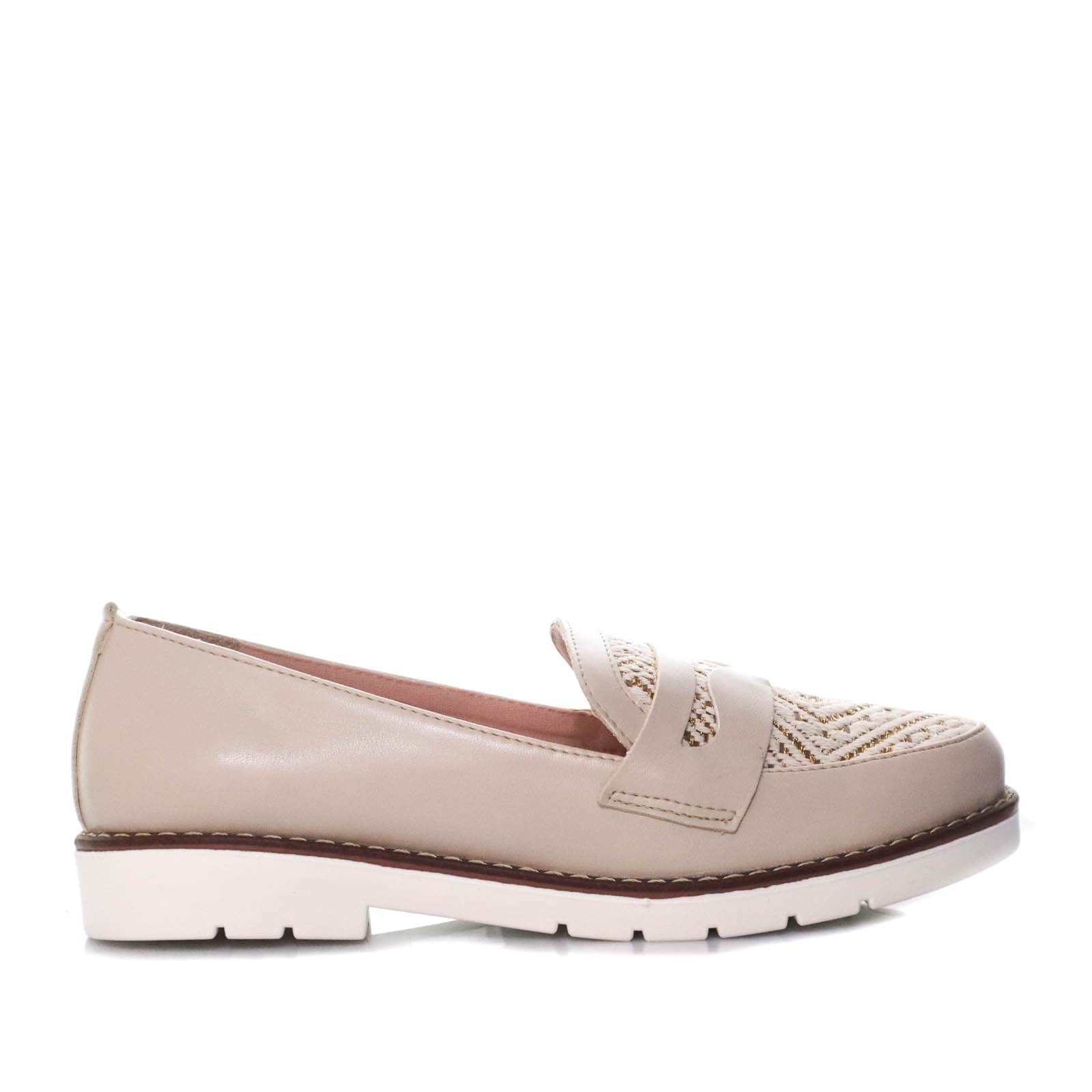 Mocasin crema x beige para mujer H-EMILSE