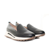 Mocasin negro cuero para mujer H-GINA