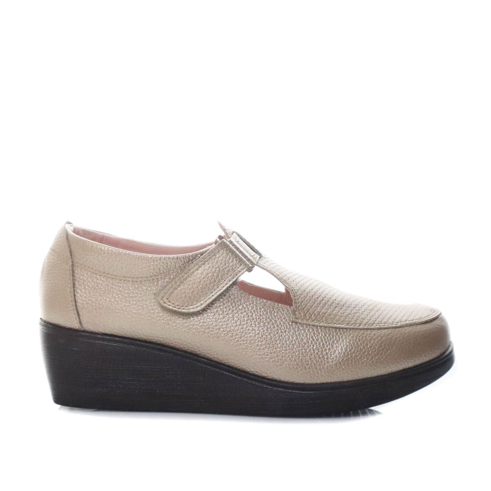 Mocasin metal arena cuero para mujer H-ISABEL