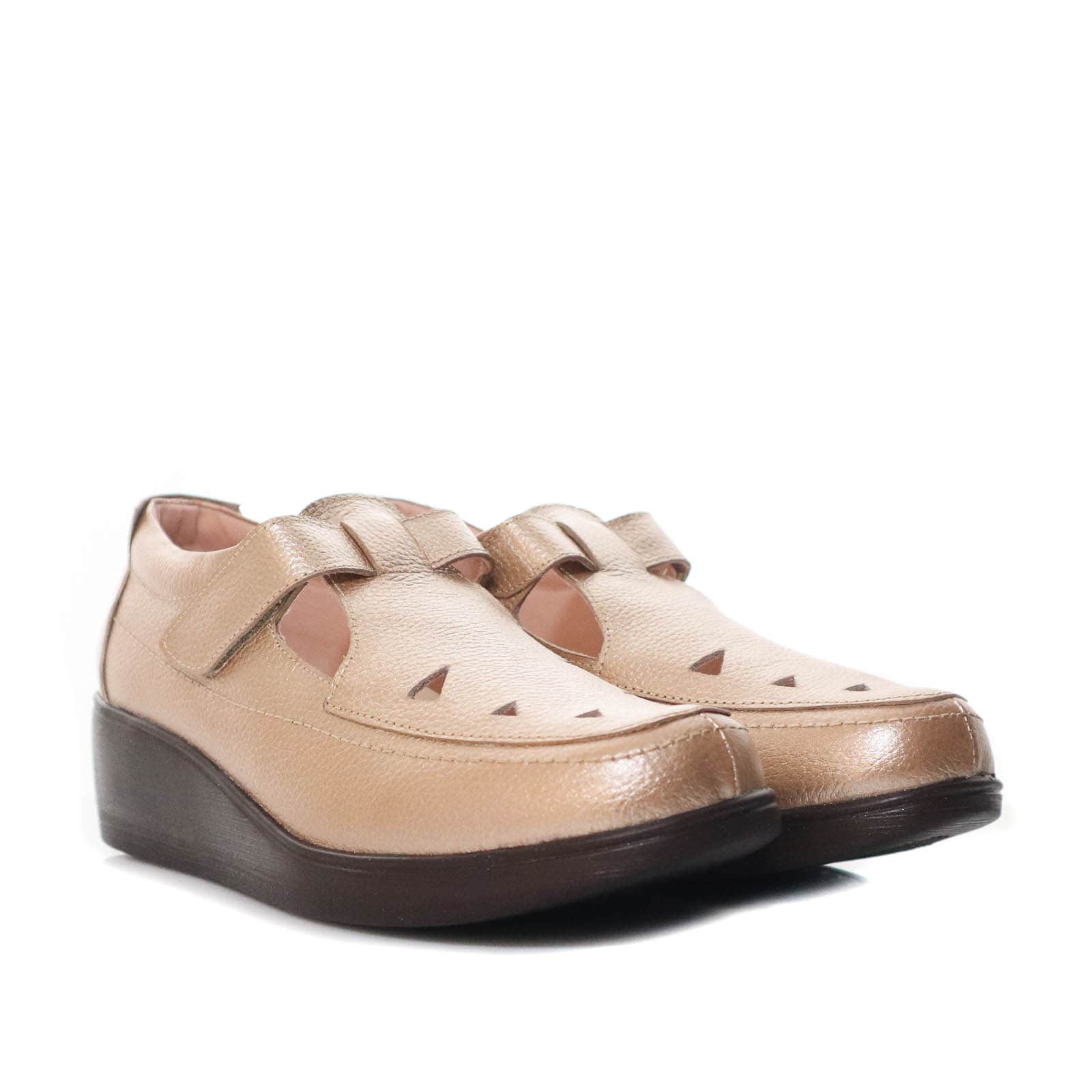 Romulo cerrado metal arena cuero para mujer H-LEIDY