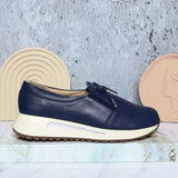 Mocasin azul oscuro para mujer H-NANCY