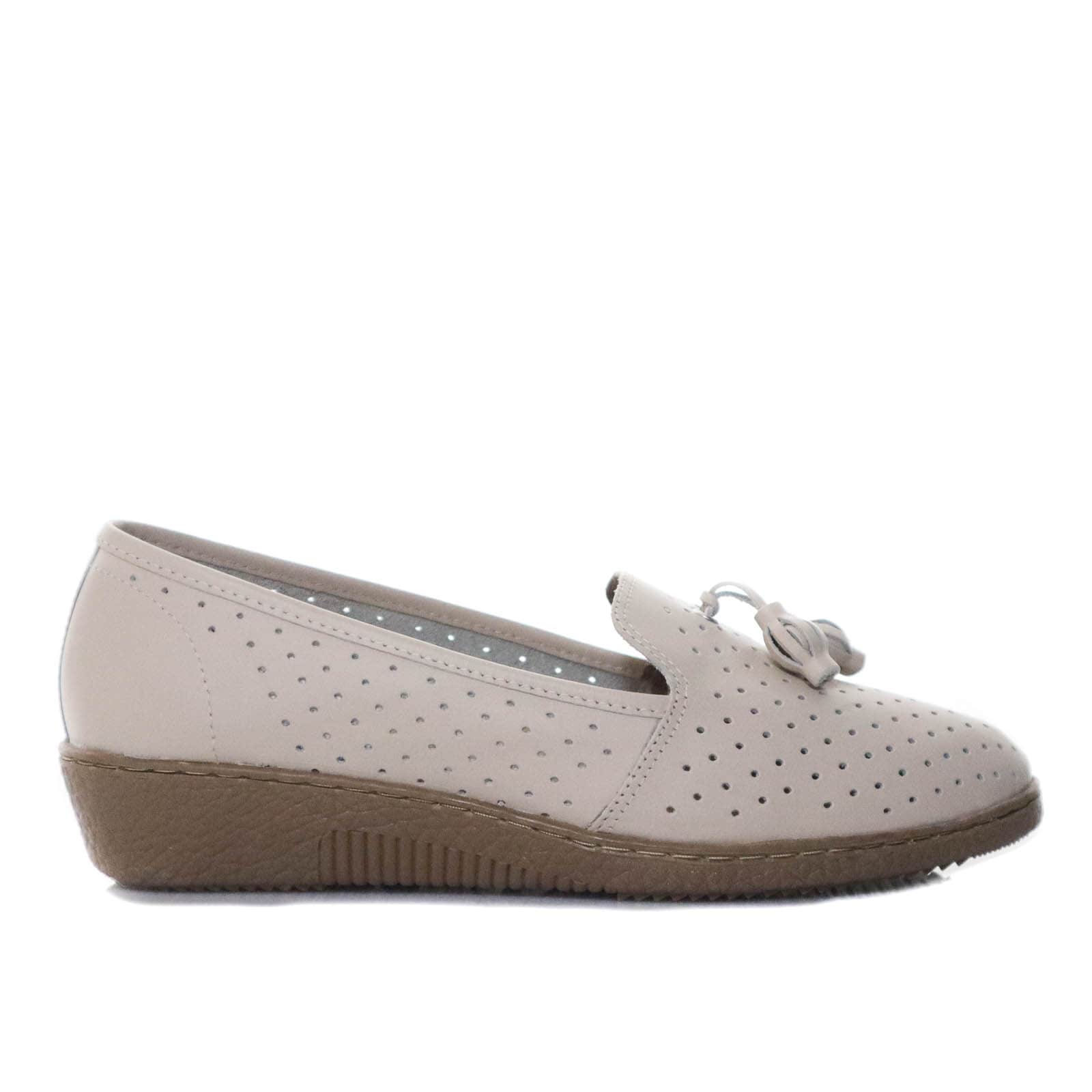 Romulo cerrado beige para mujer RO3688