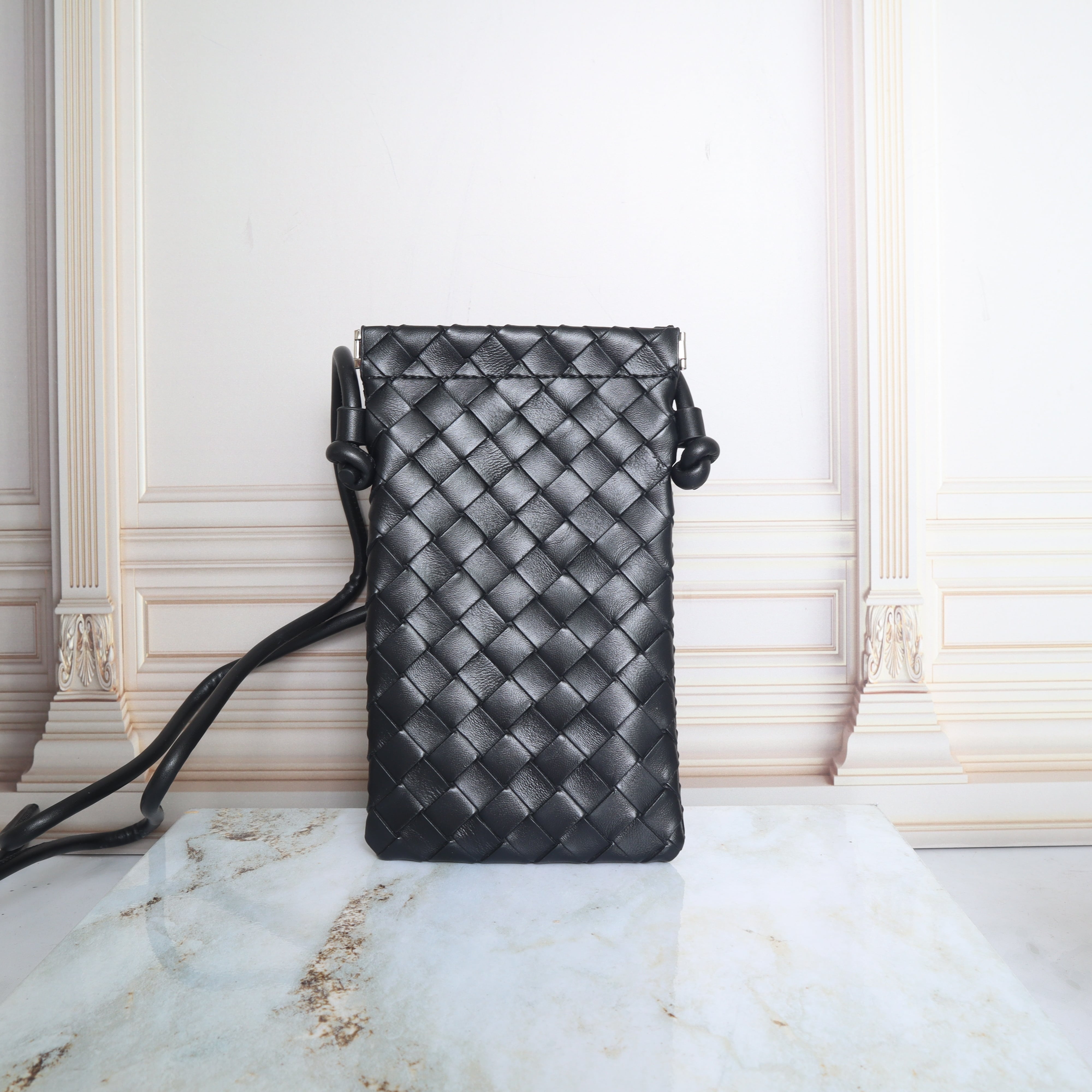 Billetera/ pasaporte negro para mujer PC58162H