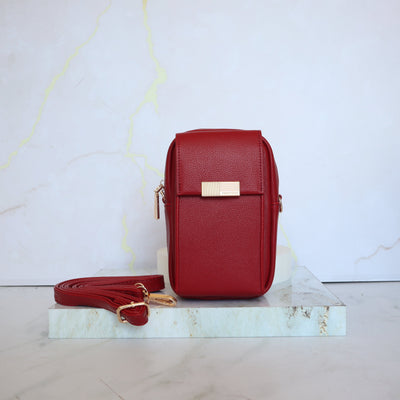 Billetera/ pasaporte rojo para mujer PCZ235