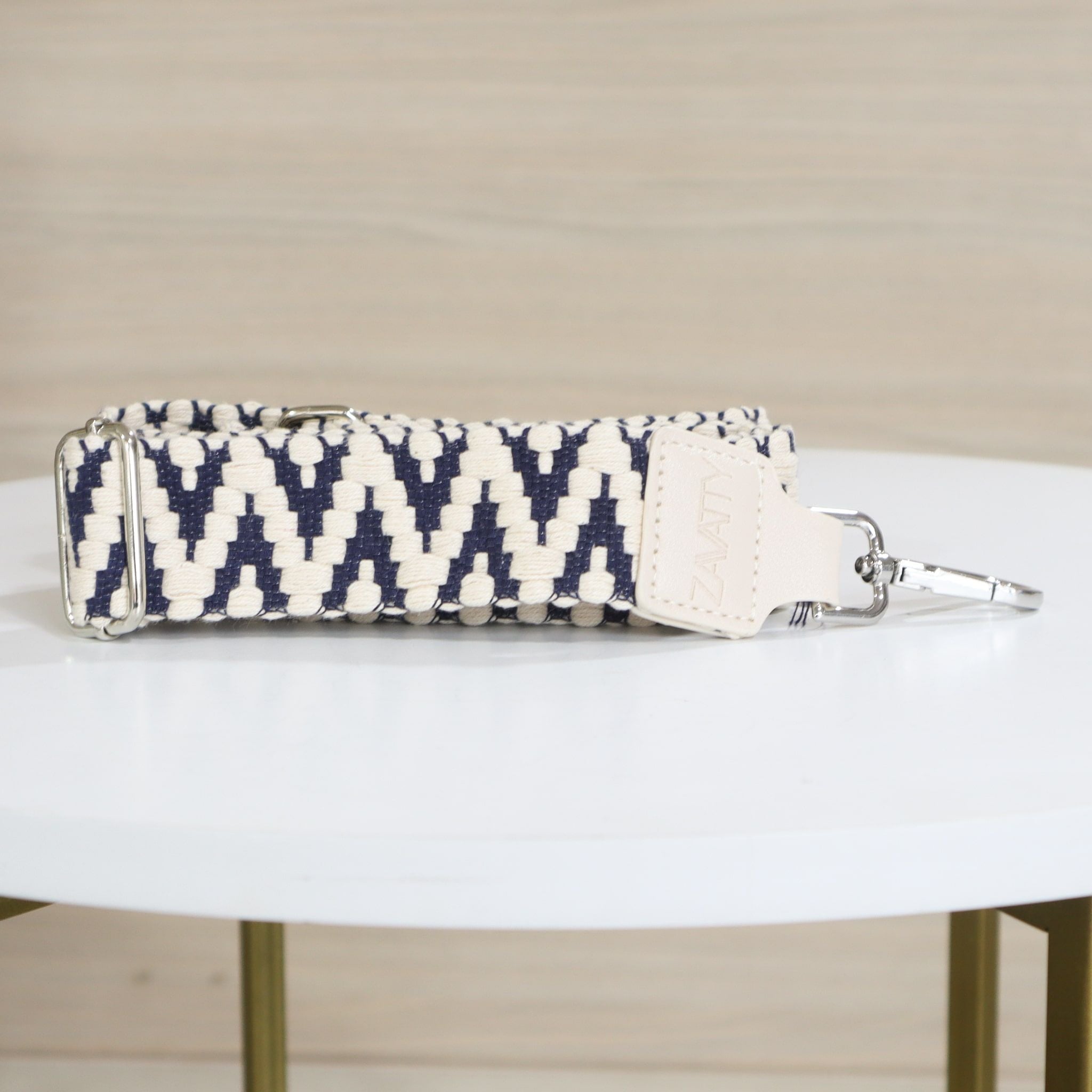 Riata beige x beigex negro zigzag para mujer REA1