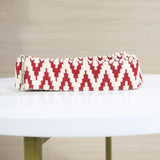 Riata beige x beige x rojo zigzag para mujer REA1