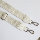 Reata para bolsos de mujer REA1 COLOR BLANCO CON PLATA