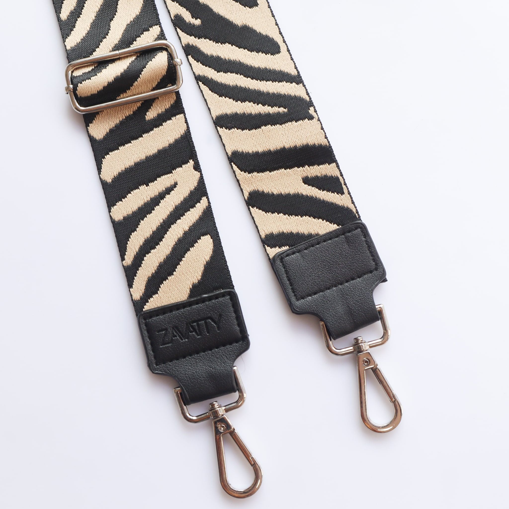 Reata para bolsos de mujer REA1 COLOR NEGRO CON BEIGE
