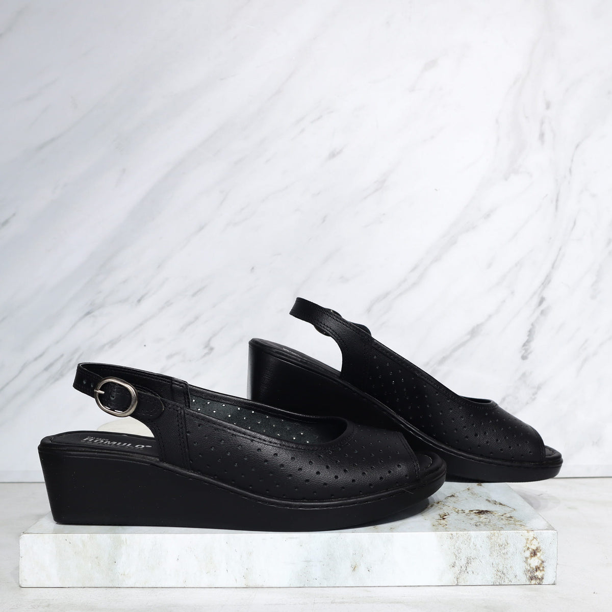 Romulo sandalia negro para mujer RO5378