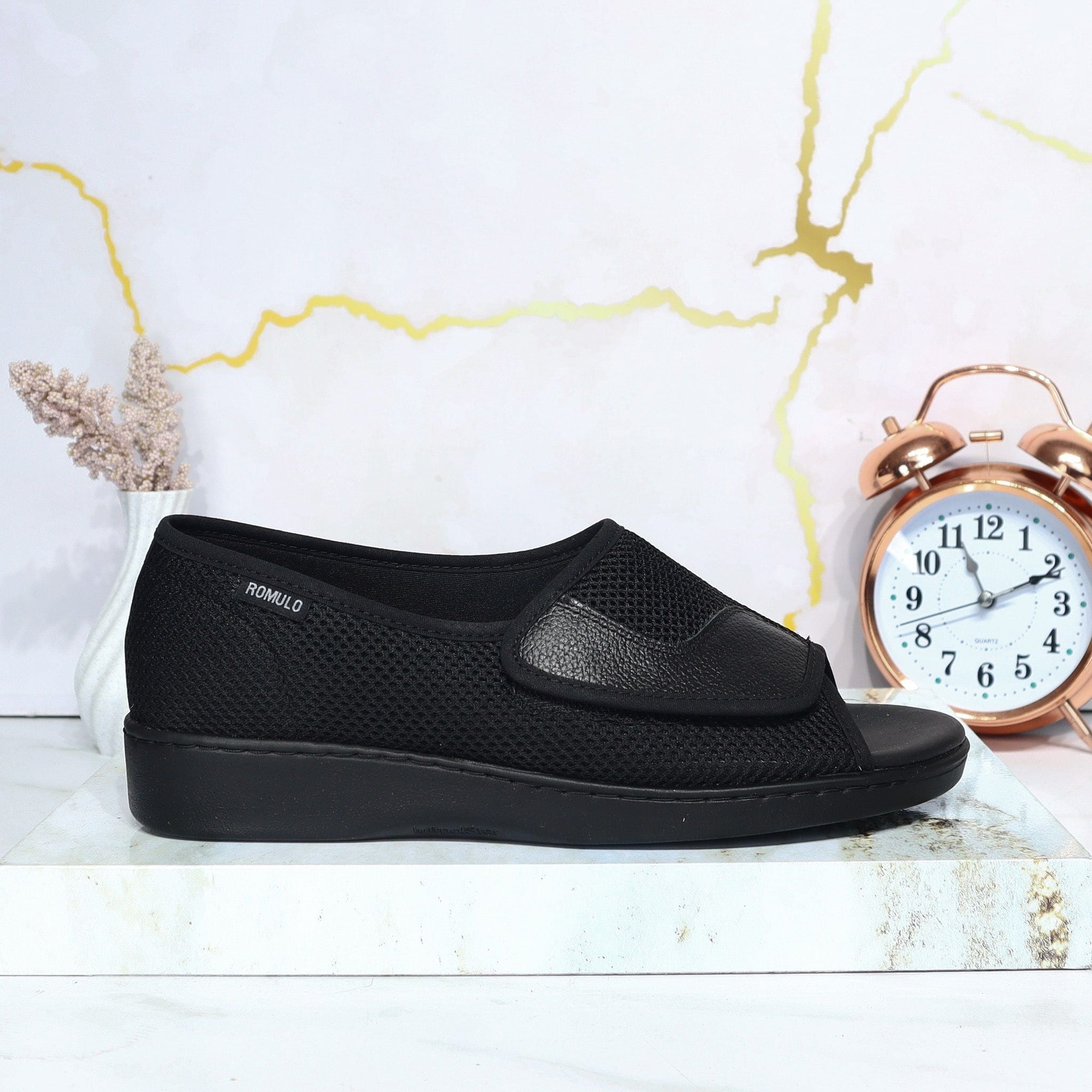 Romulo sandalia negro para mujer RO3283