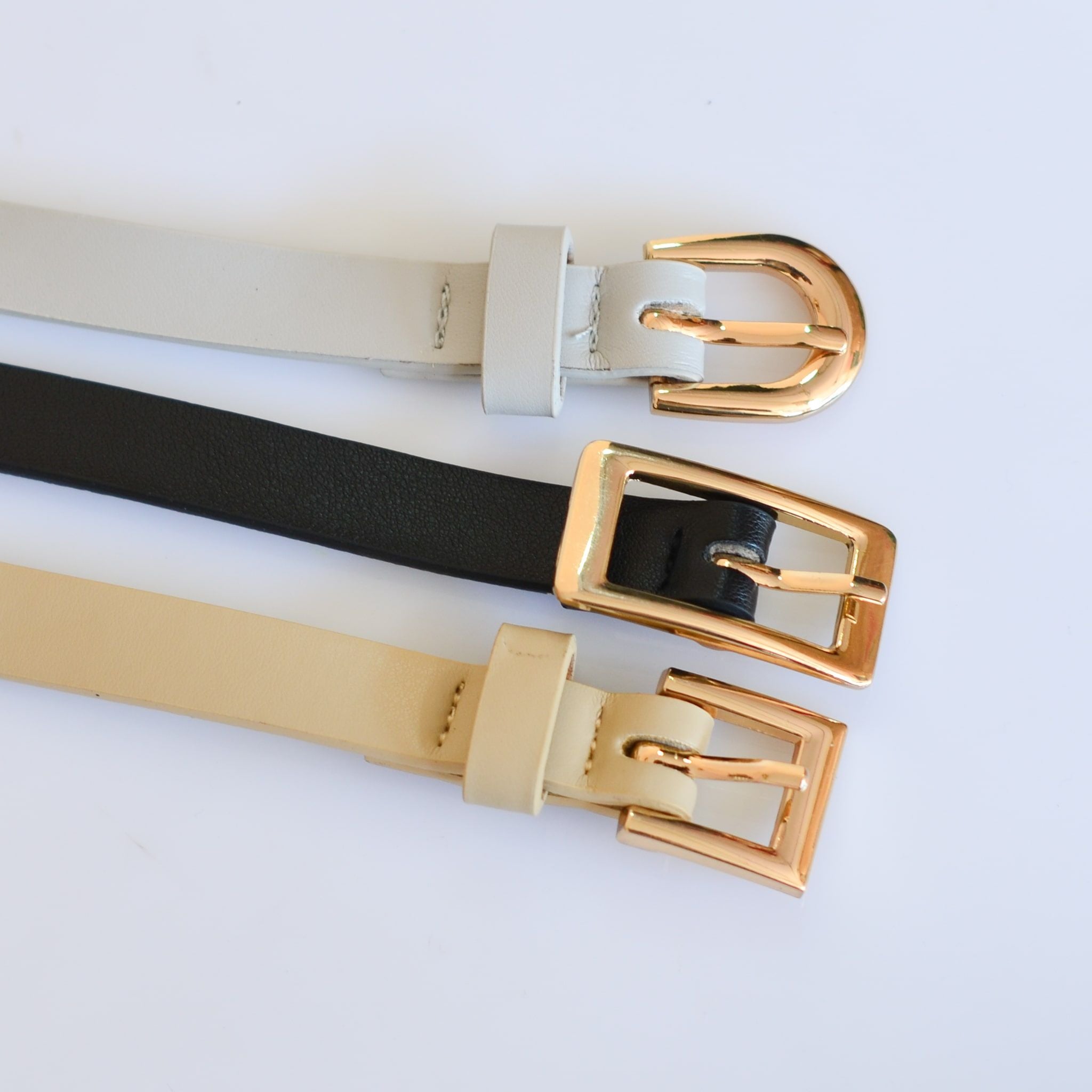 Set blanco / negro / beige para mujer SBELT1-Z390