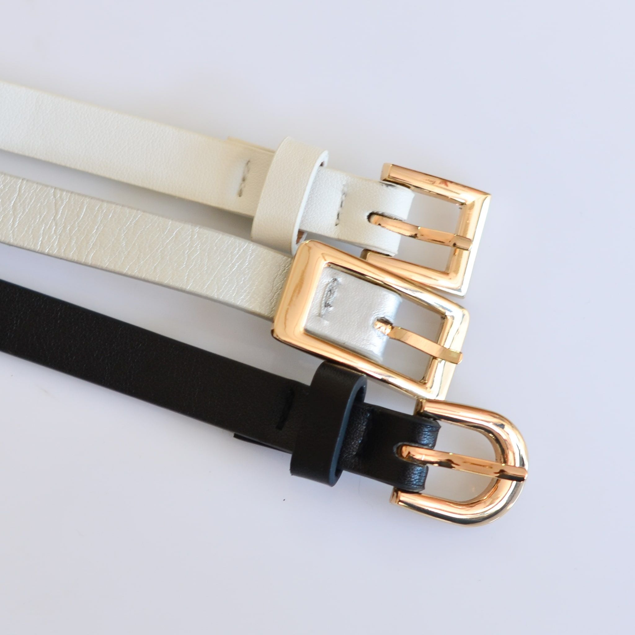 Set blanco / negro / plateado para mujer SBELT1-Z390