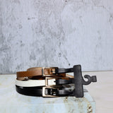 Correa negro/miel/blanco para mujer SBELT2
