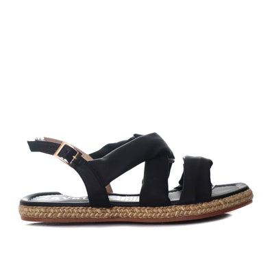 Sandalia plana negro para mujer 1707-Z101