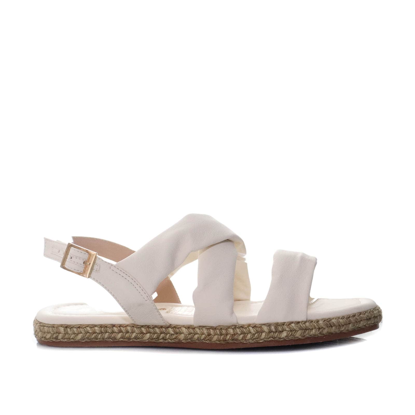 Sandalia plana talco para mujer 1707-Z101