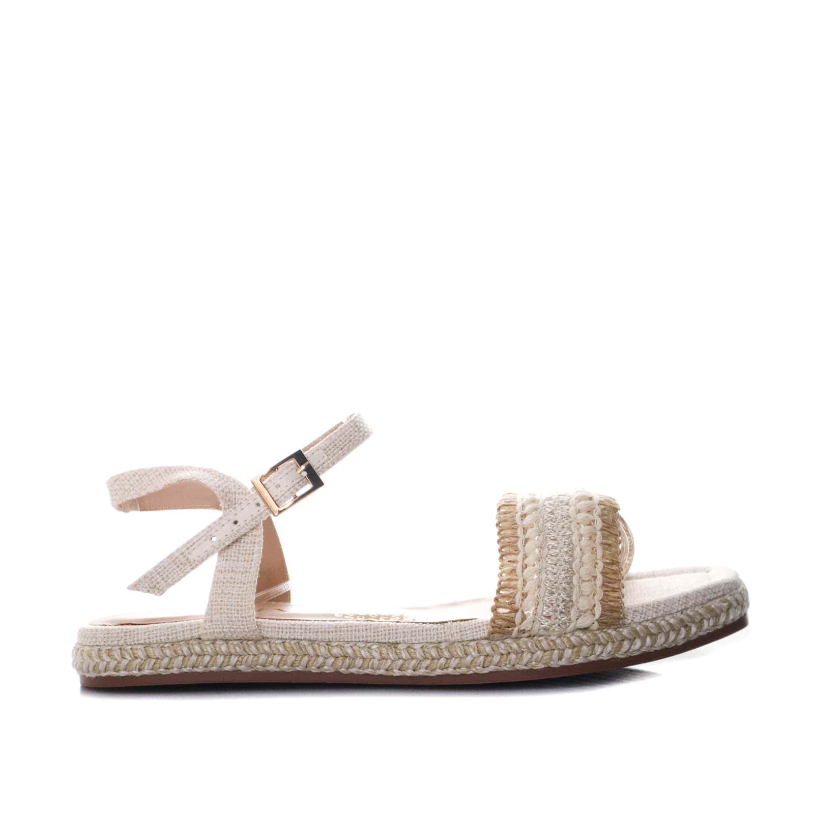 Sandalia plana talco para mujer 1766-Z101