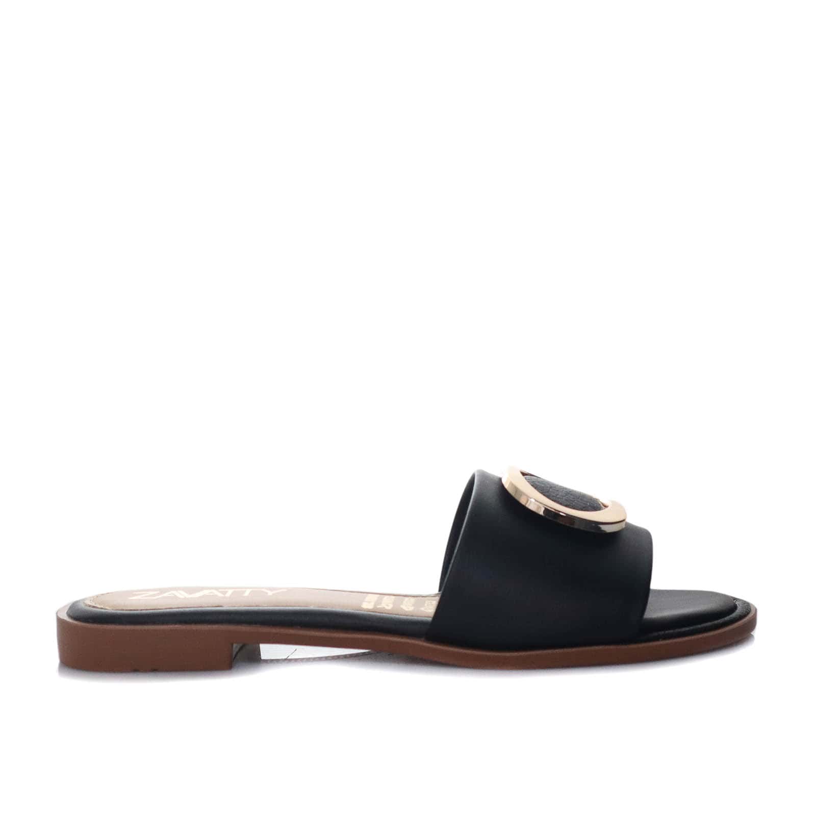 Sandalia plana negro para mujer V241-Z84