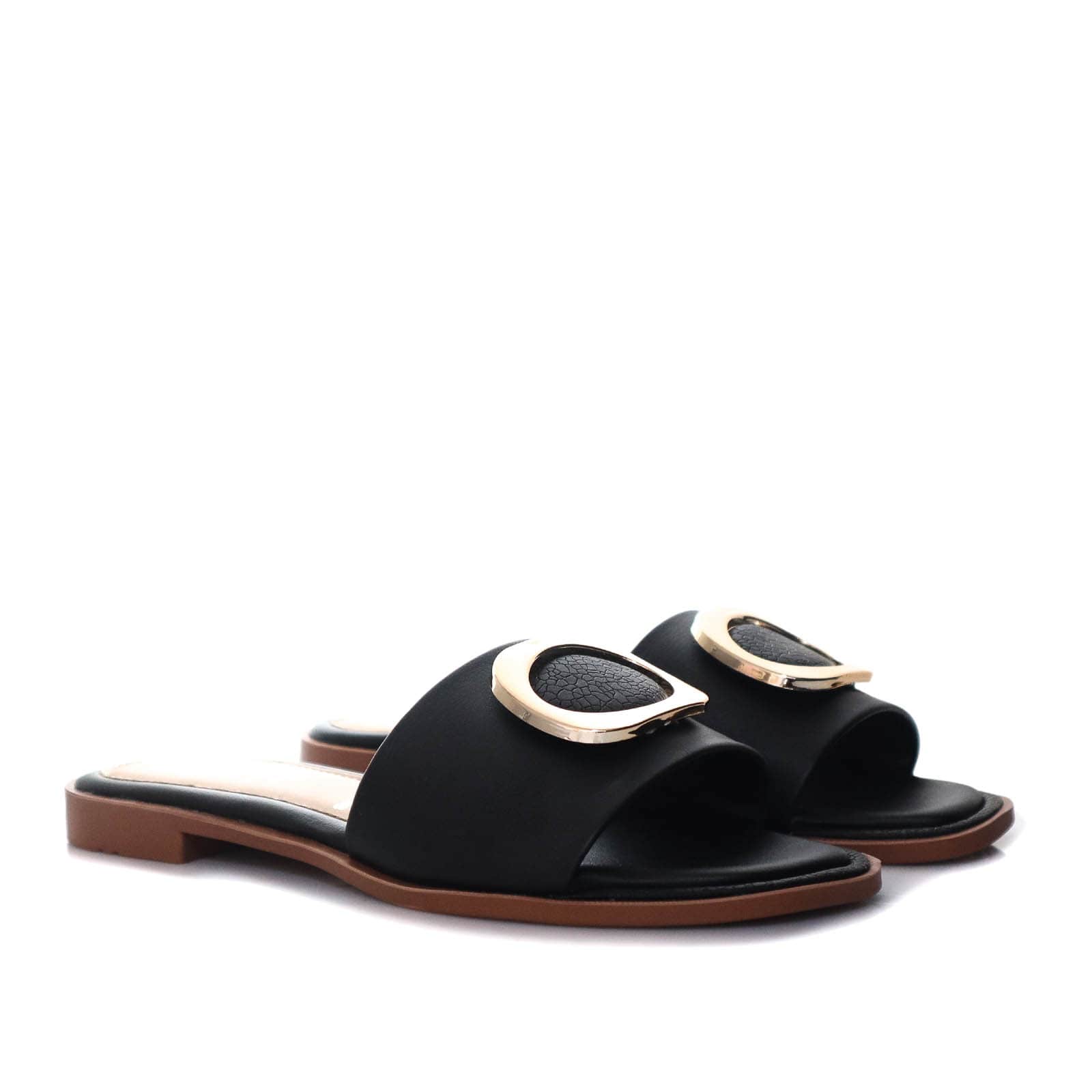 Sandalia plana negro para mujer V241-Z84