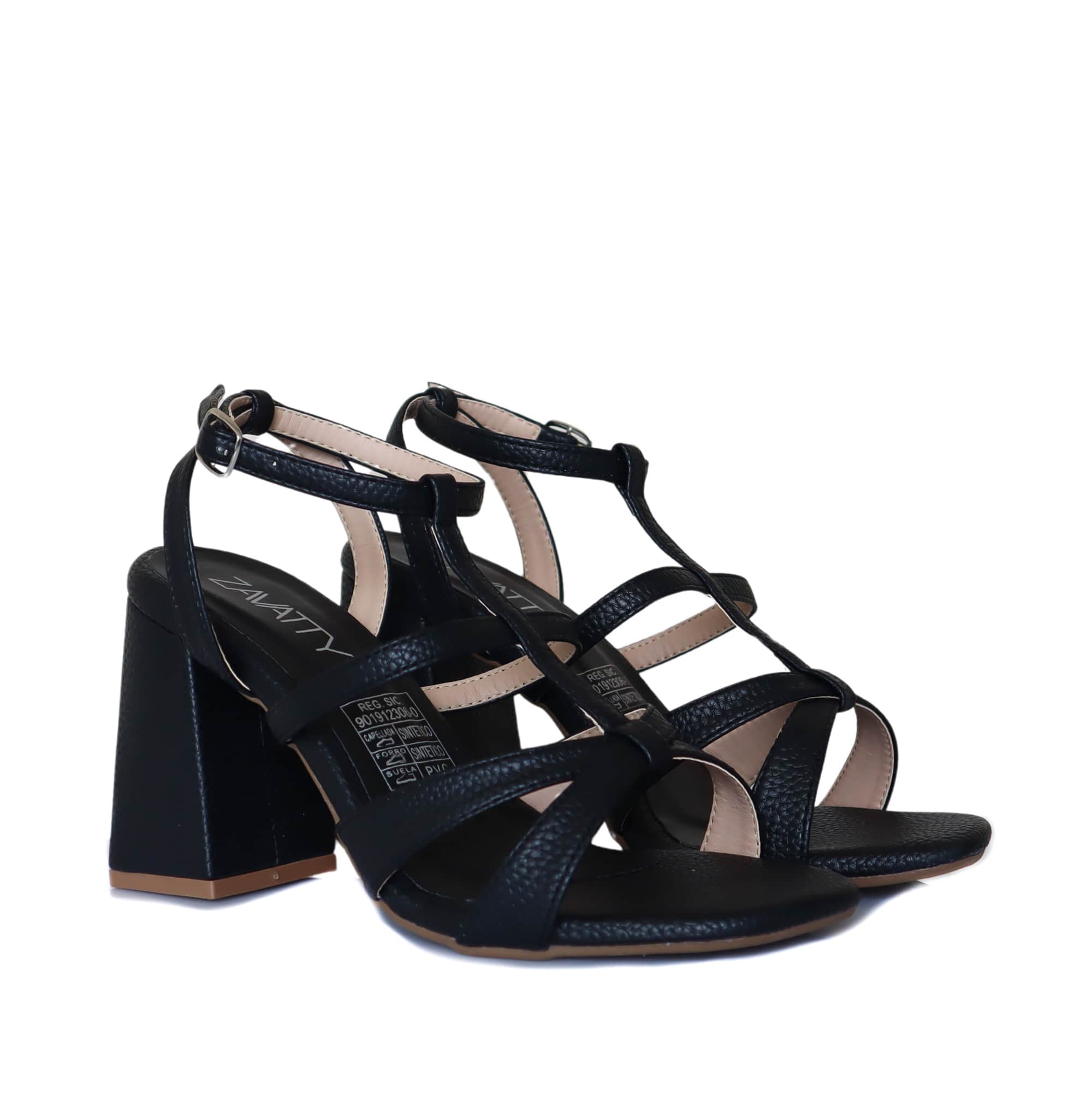 Sandalia tacon negro para mujer 209-Z191