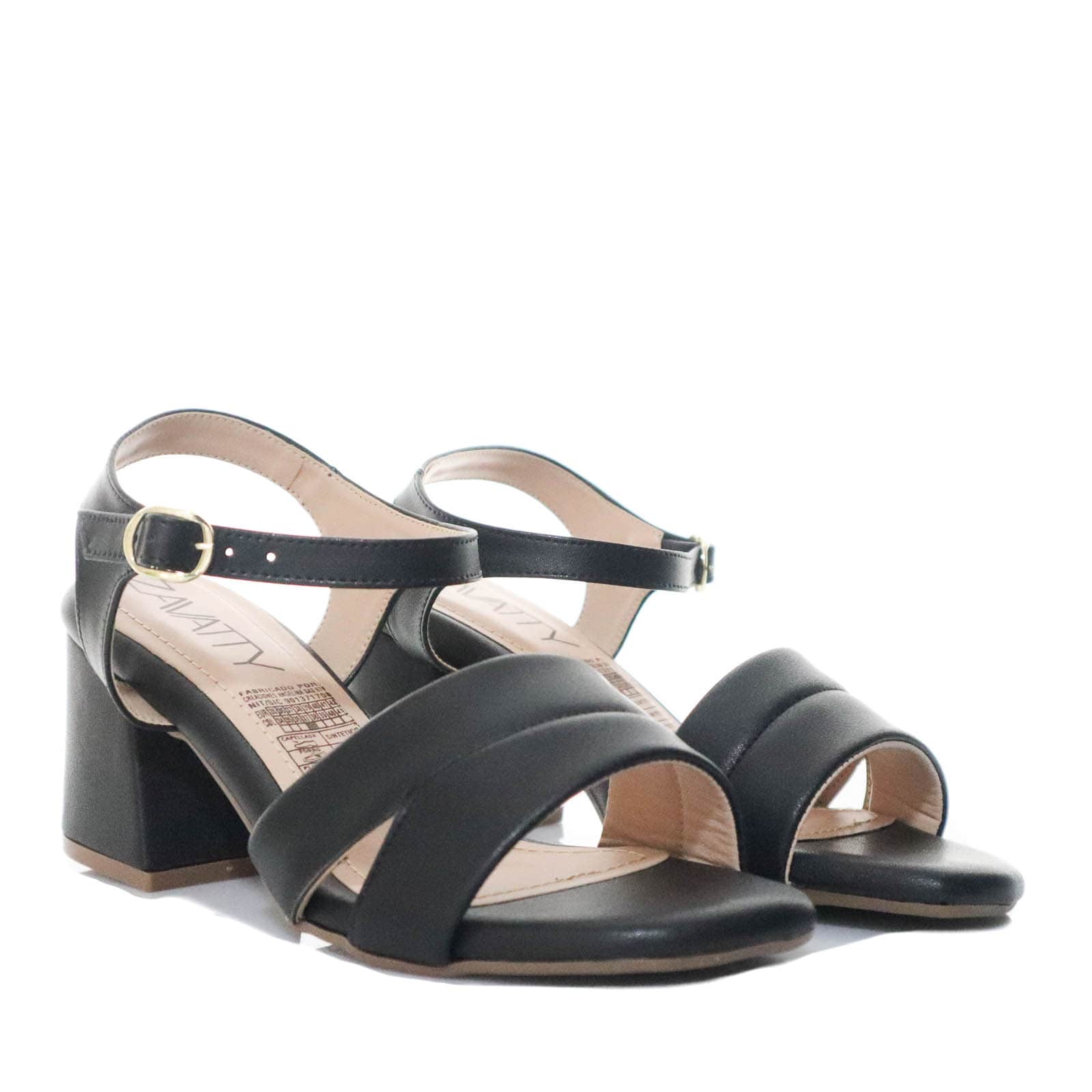 Sandalia tacon negro para mujer Q142-Z471