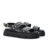 Sandalia plana negro para mujer 2215C-Z409