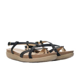 Sandalia plana negro para mujer 005-Z83