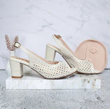 Tacon beige cuero para mujer 011-Z522