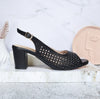 Tacon negro cuero para mujer 011-Z522