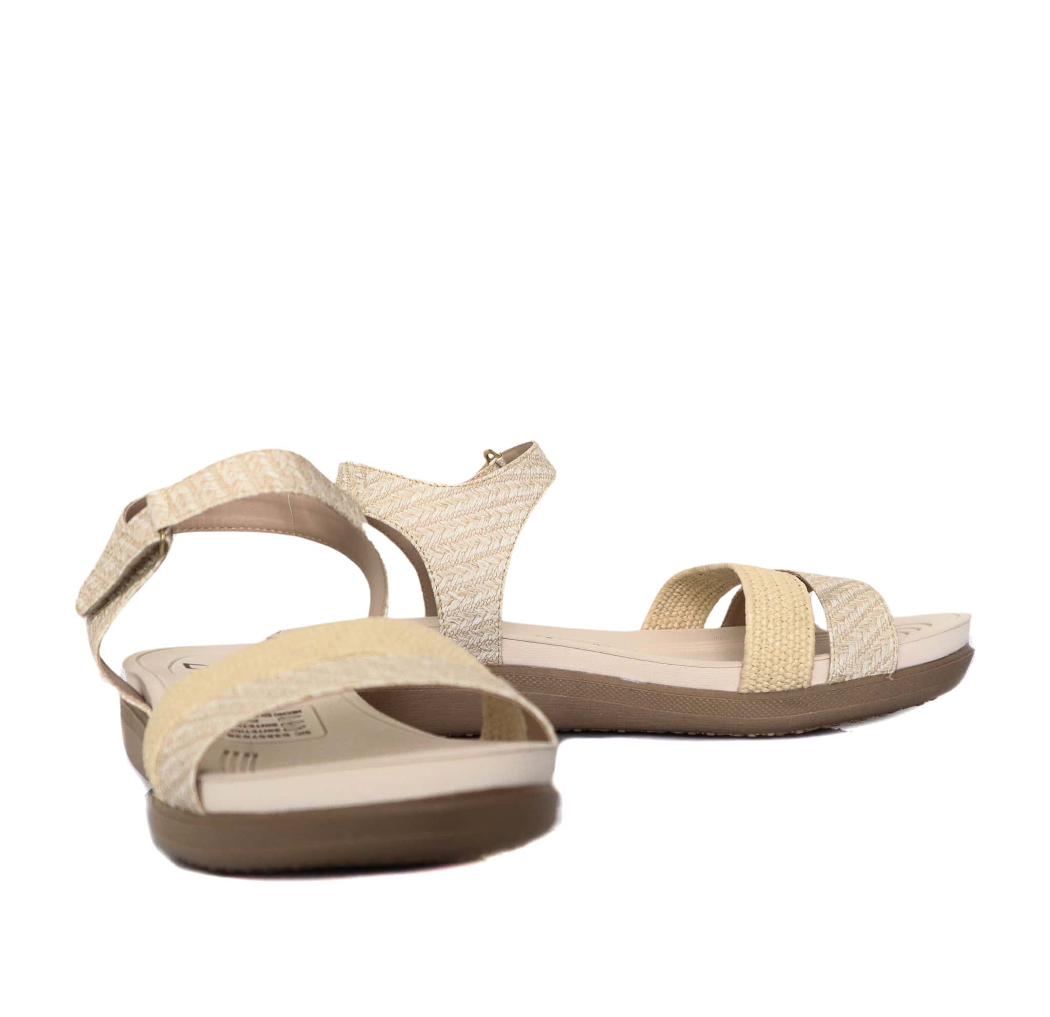 Sandalia plana beige para mujer 425-Z83