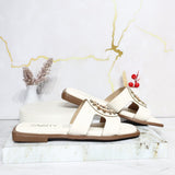 Sandalia plana avellana para mujer 1003-Z148