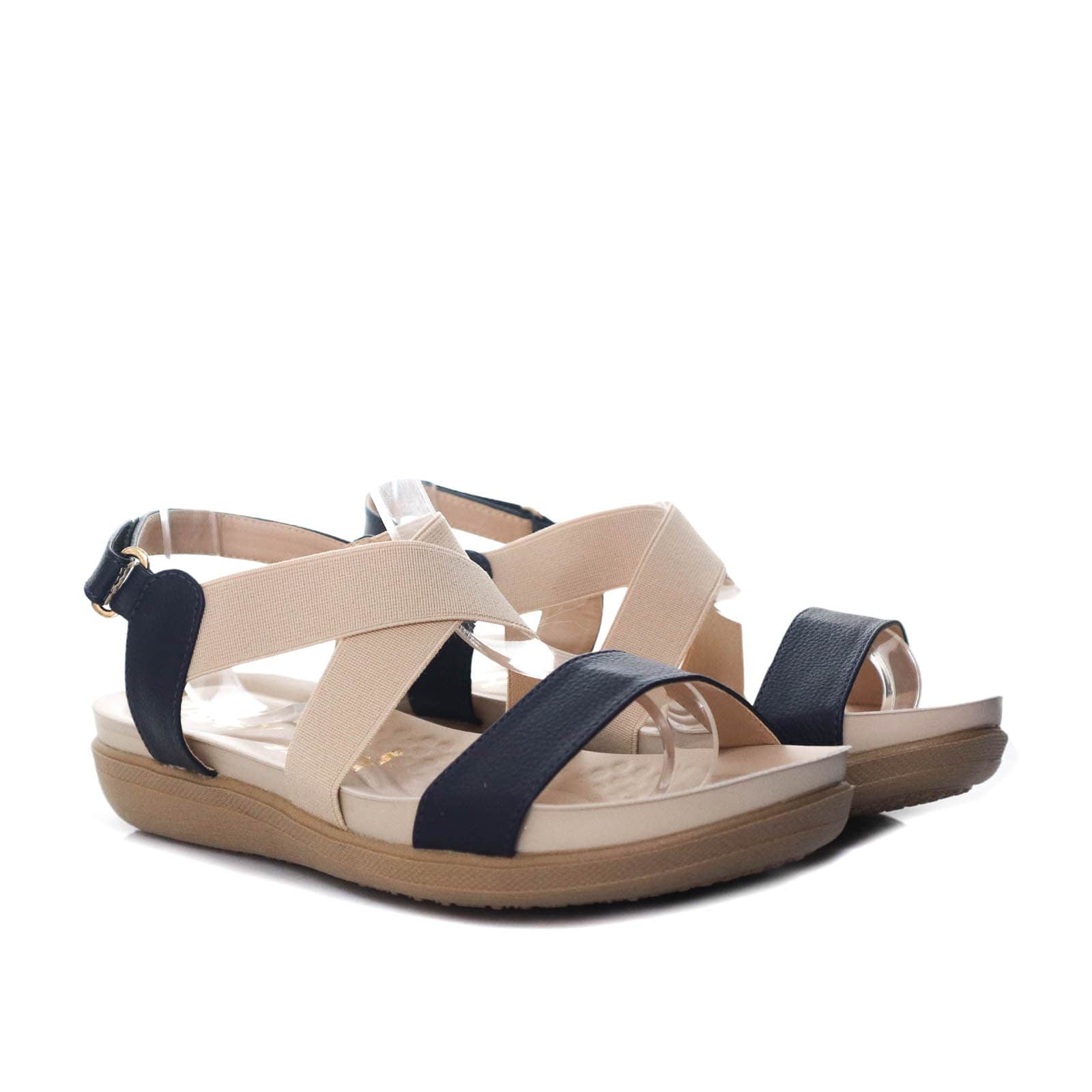 Sandalia plana azul para mujer 1019-Z83