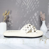 Sandalia plana talco para mujer 1030-Z43