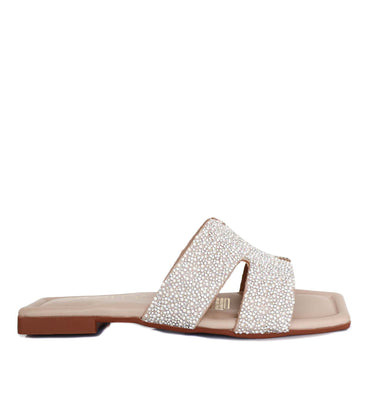 Sandalia plana nude para mujer 104-Z43