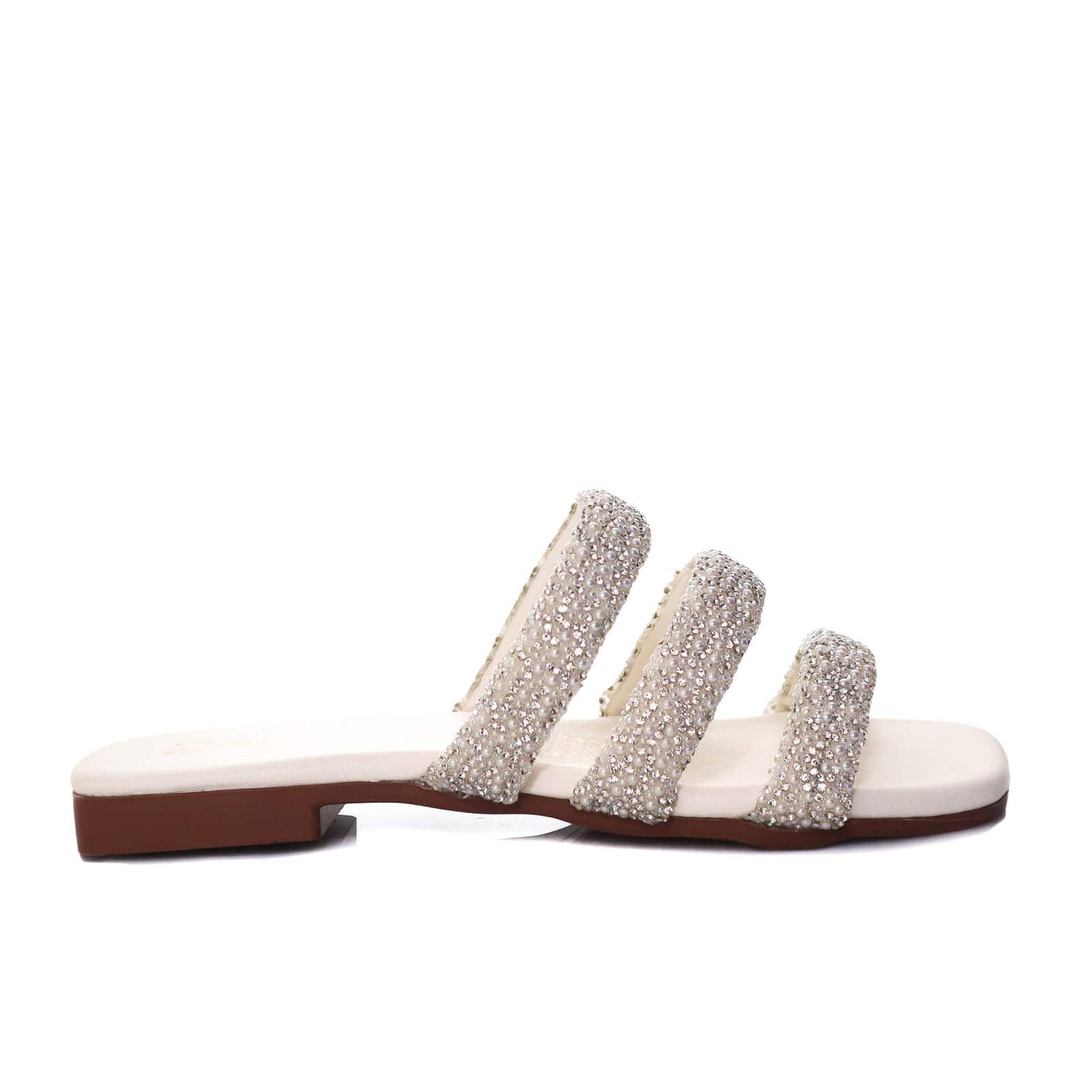 Sandalia plana talco para mujer 108-Z43