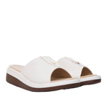 Sandalia plana talco para mujer 127-Z431