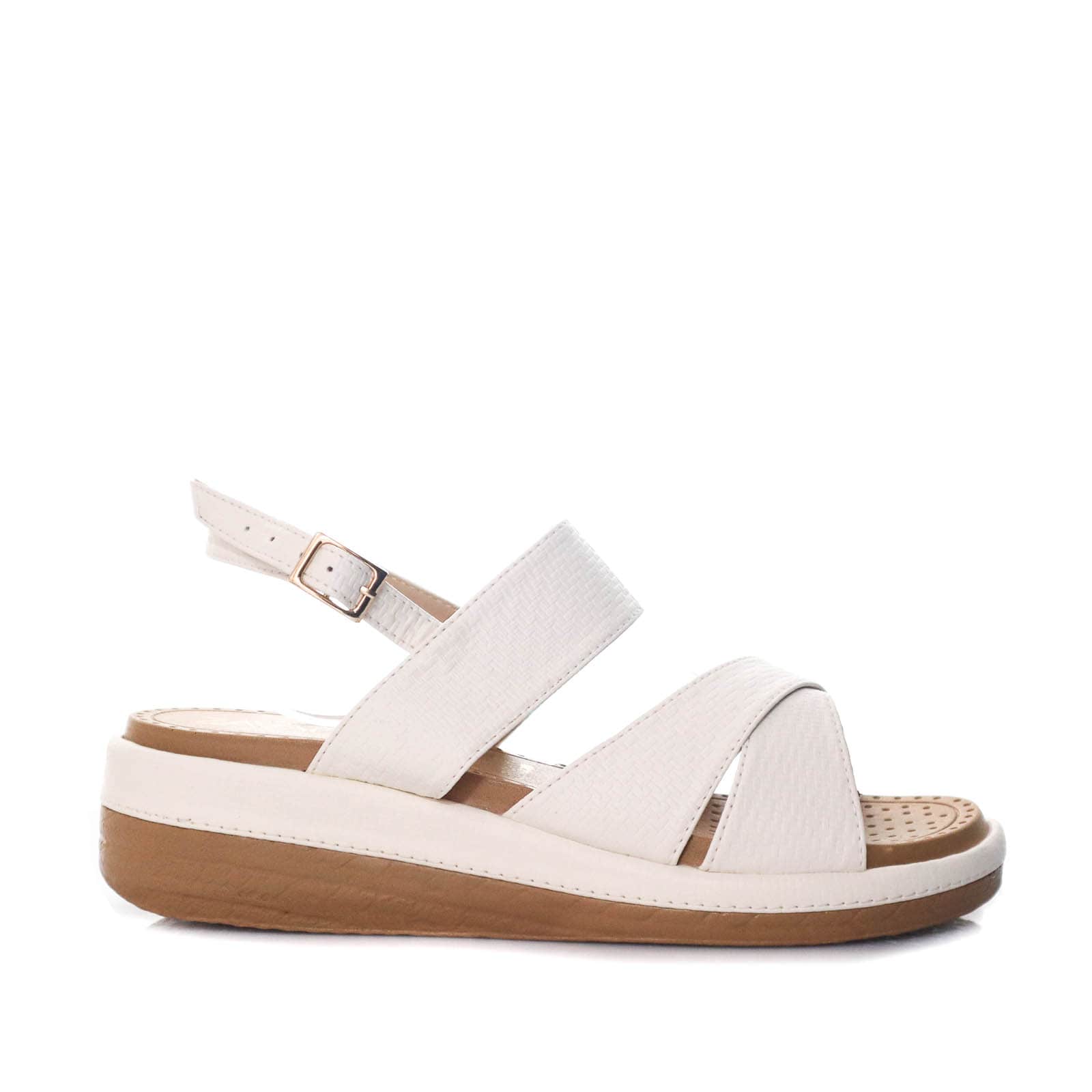 Sandalia plana talco para mujer 149-Z431